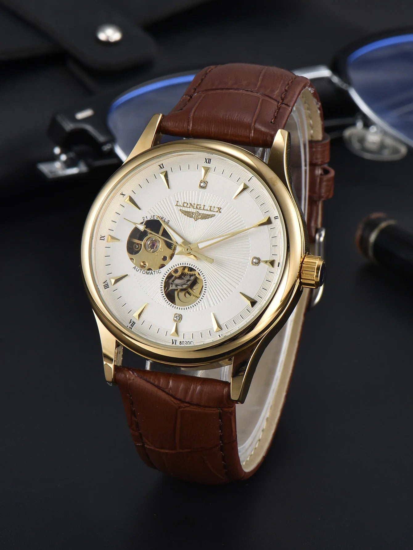 Classic Dress Watch — Automatic, Open Heart Dial, Exhibition Case Back, Roman Numerals [Colour Options]