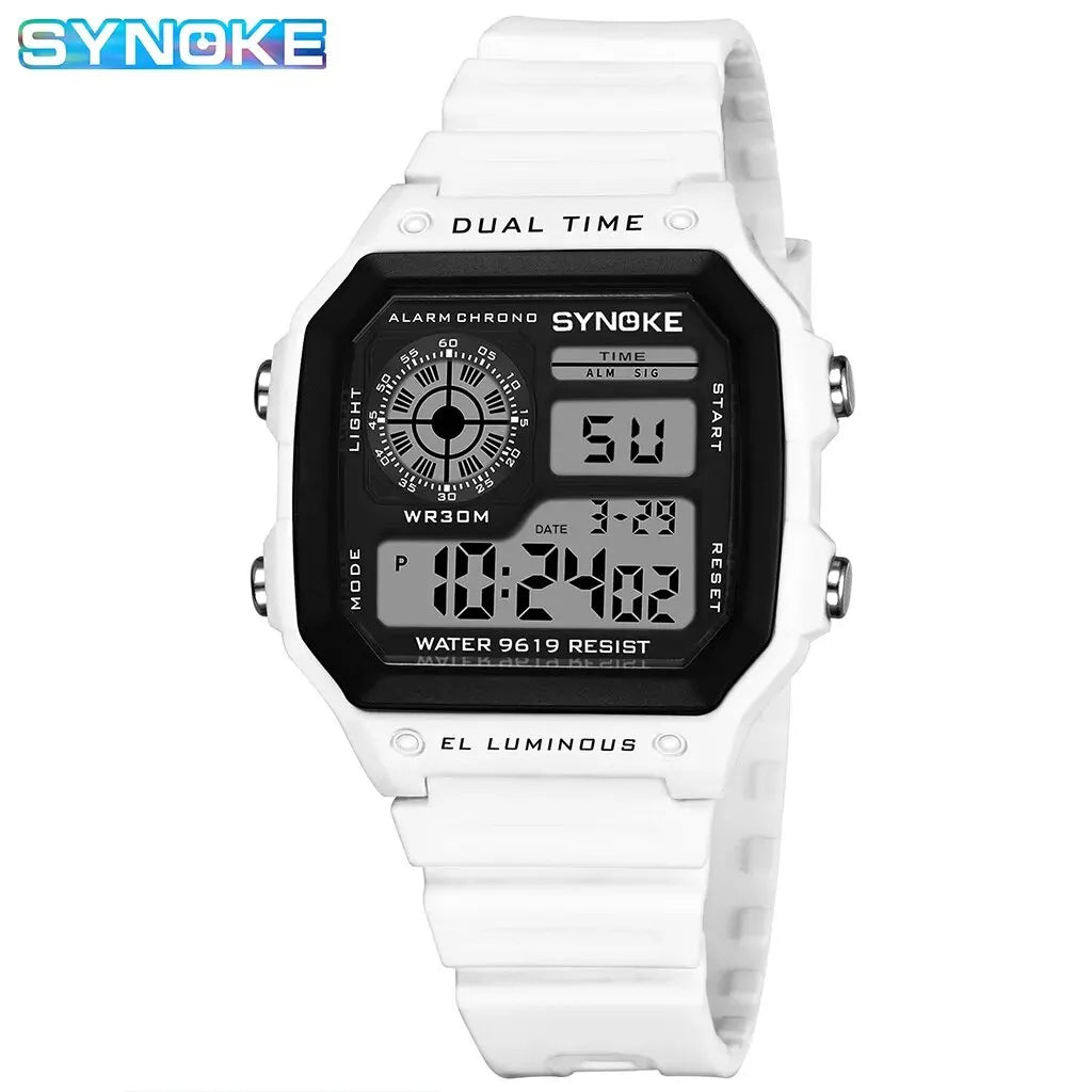 Built Tough, Reads Easy — SYNOKE Royale Sports Digital Watch, Multi Colour Lume Light Digital Watches Men Sports Luminous Chronograph Waterproof Male Electronic Wrist Watches Relogio Masculino