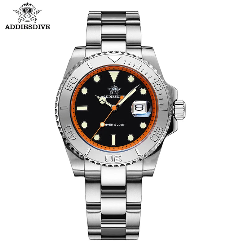 Stand Out — ADDIESDIVE AD2040 Dive Watch, BGW9 Super Luminous, Ceramic Bezel, 200M Water Resistant