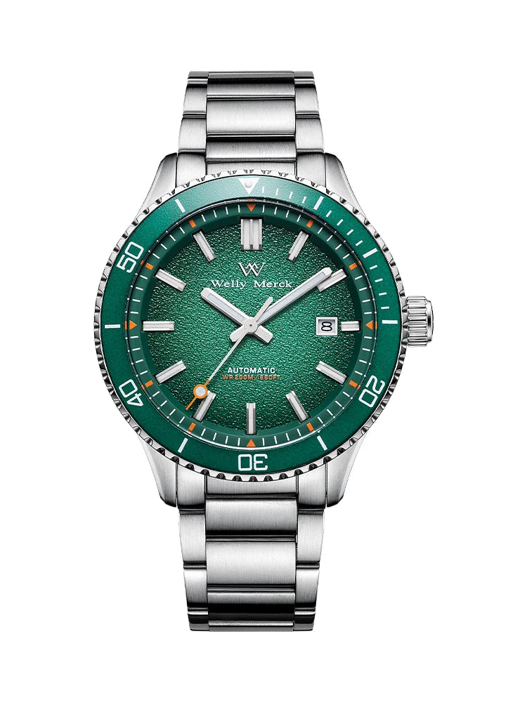 Welly Merck WM046 — Automatic Dive Watch, Miyota 8215, Sapphire Crystal, 200m Waterproof [Colour Options]