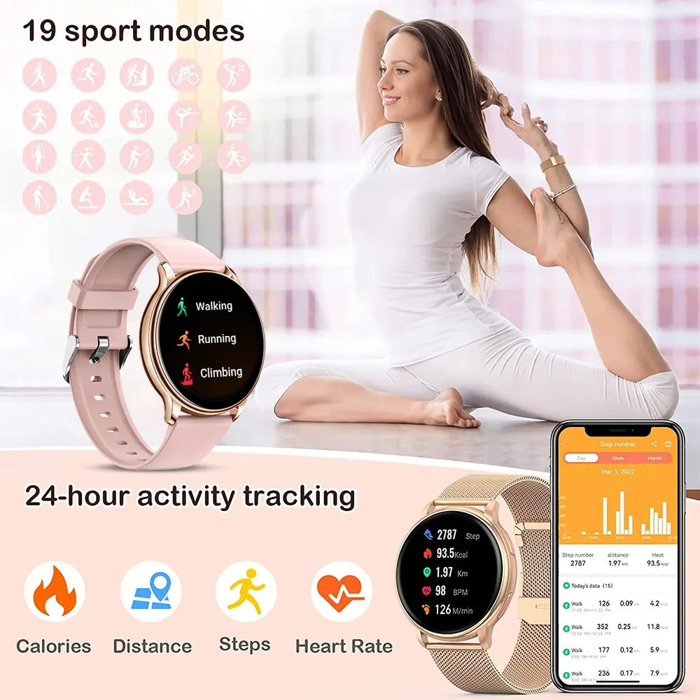 MEVADEN Y22 — Stylish Women's Smart Watch, Bluetooth Calling & Fitness Tracker