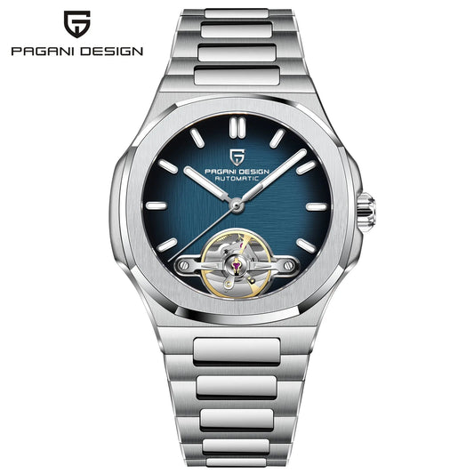 Pagani Design PD-YS025 — Stunning Open Heart Automatic Watch, Bold Round Case, Tourbillon-Style Display, Sapphire