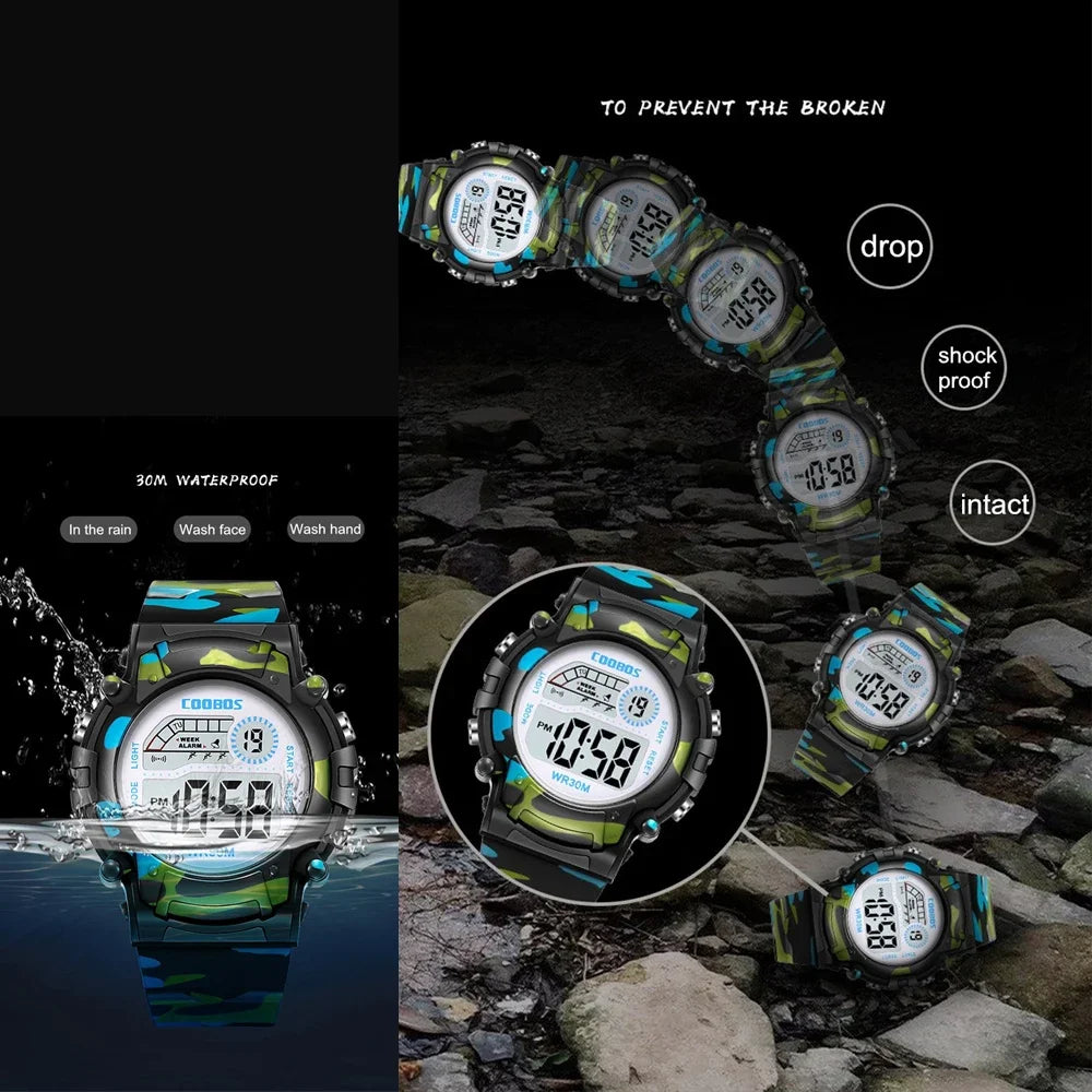 Ready for Anything — Fun Sports Digital Watch for Kids Boys & Girls [Multiple Colour Choices]