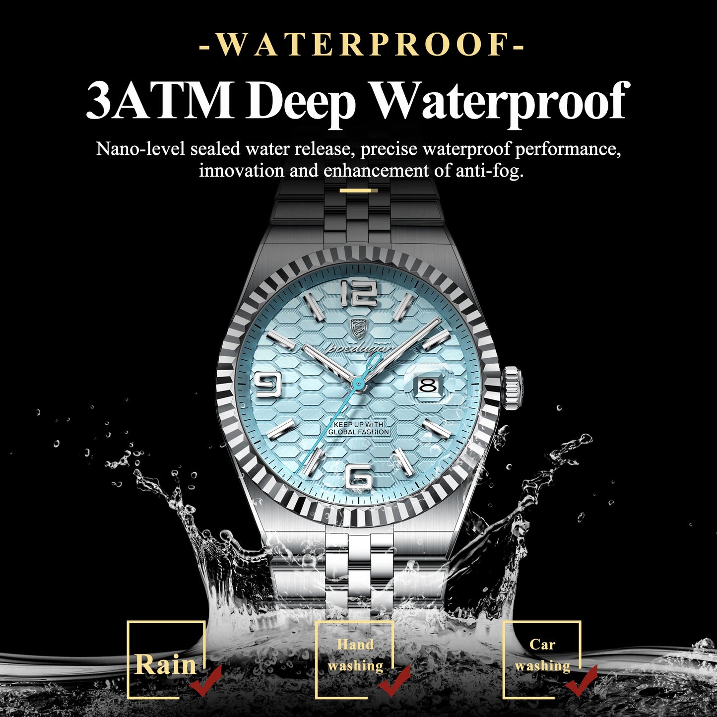 Stunning POEDAGAR Women's Watch — Crystal-Accented, Stainless Steel, Looks Far More Expensive Than Its Price [Multiple Dial & Colour Options]