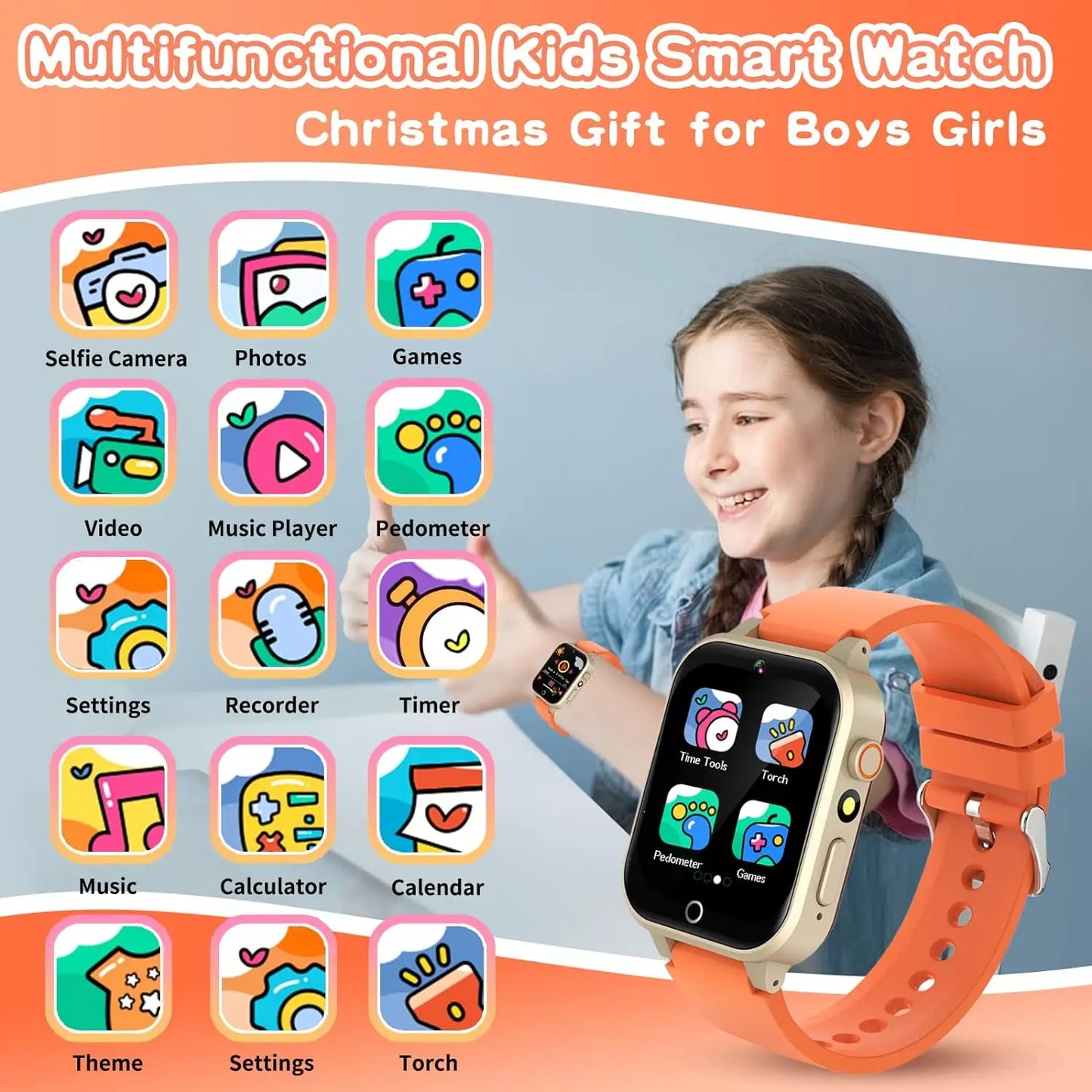 Endless Fun on Their Wrist — Kids Smart Watch, 24 Games & Video Recorder [Unisex Colour Options]