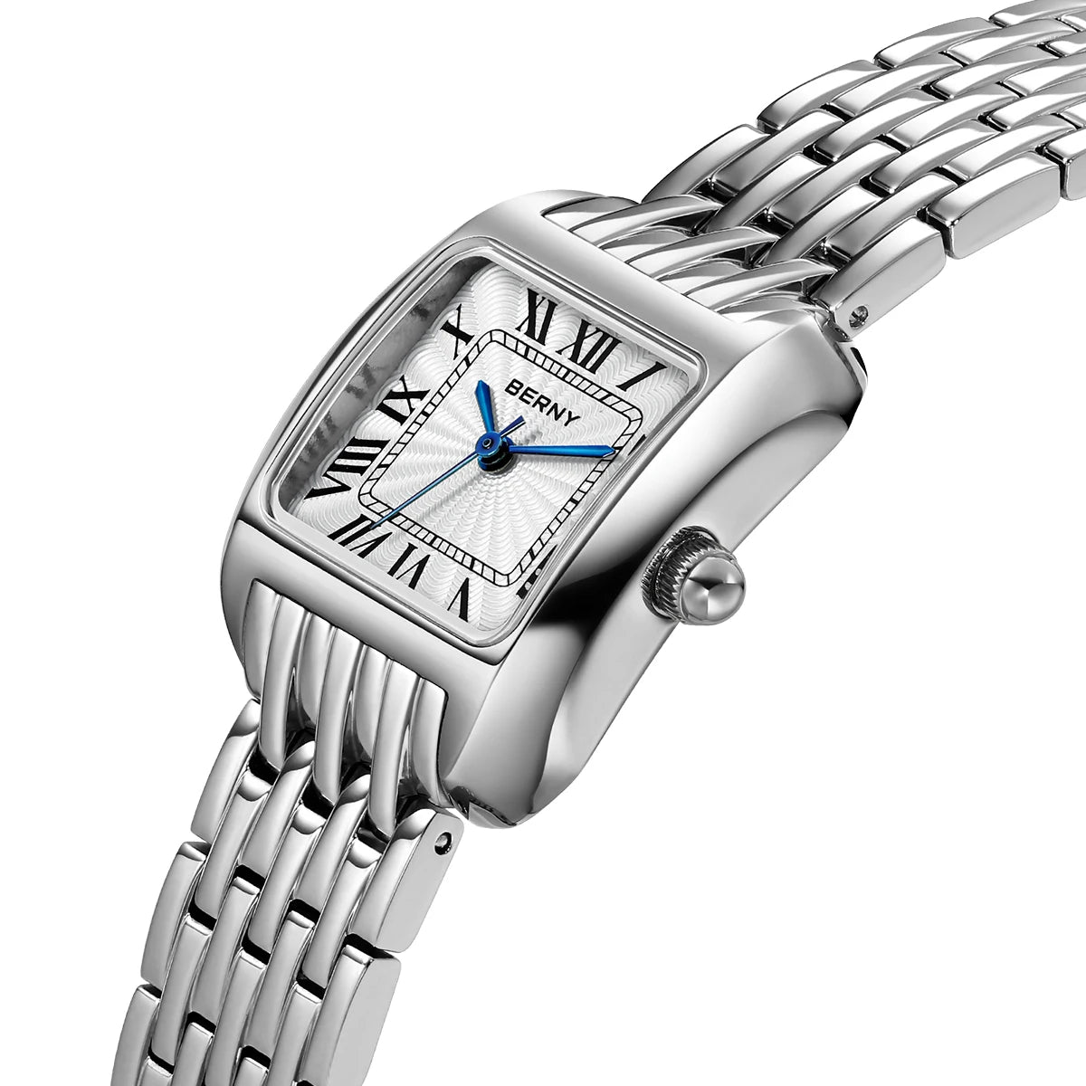 Captivating BERNY 2706VLS — Women's Square Watch, Roman Numeral Dial, Elegant Style