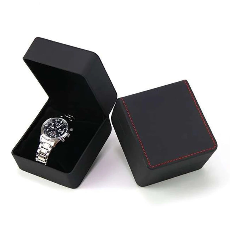 Single Watch Gift Box — PU Leather Display Case with Pillow Cushion Perfect for Gifting! [Colour Options]