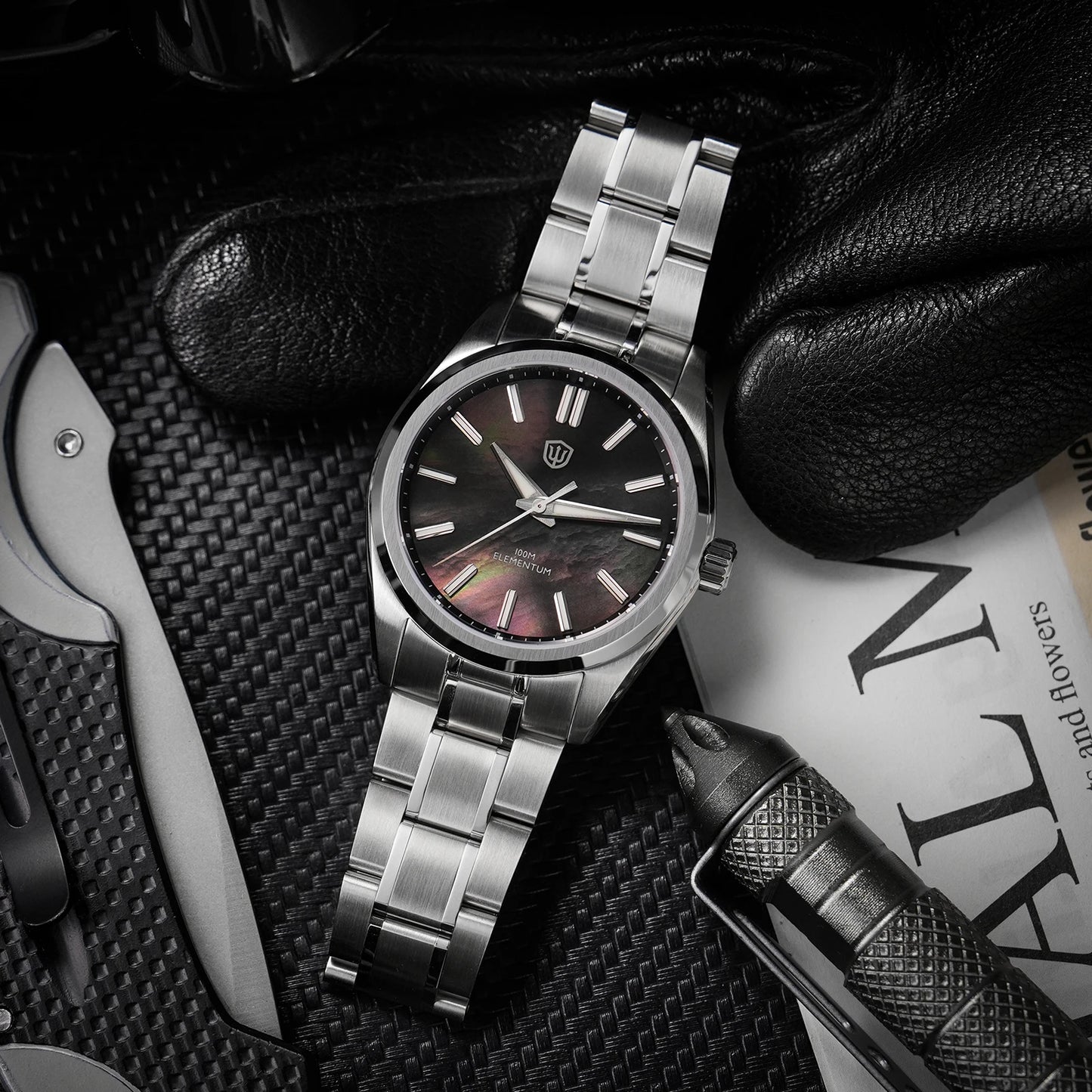 Absolutely Stunning Watchdives WD0003 — Genuine Aventurine Stone Dial, Sweep Quartz Movement, 100M Water Resistant [Multiple Dial Options]