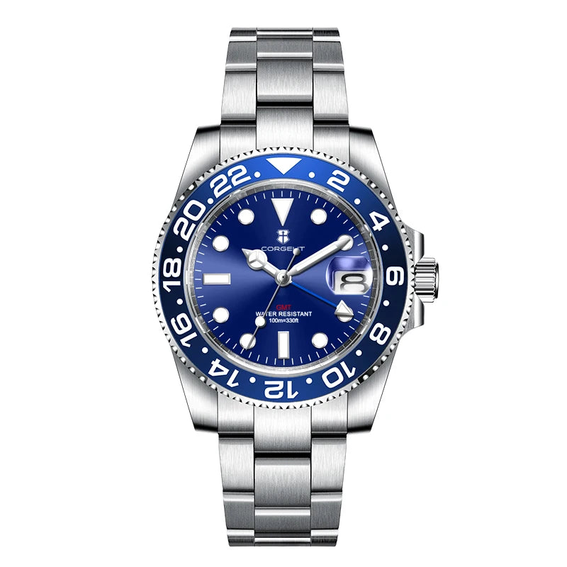 Corgeut GMT Quartz Diver Watch — Iconic Dive Watch Looks, Ceramic Bezel, Unbeatable Value [Multiple Strap & Colour Options]