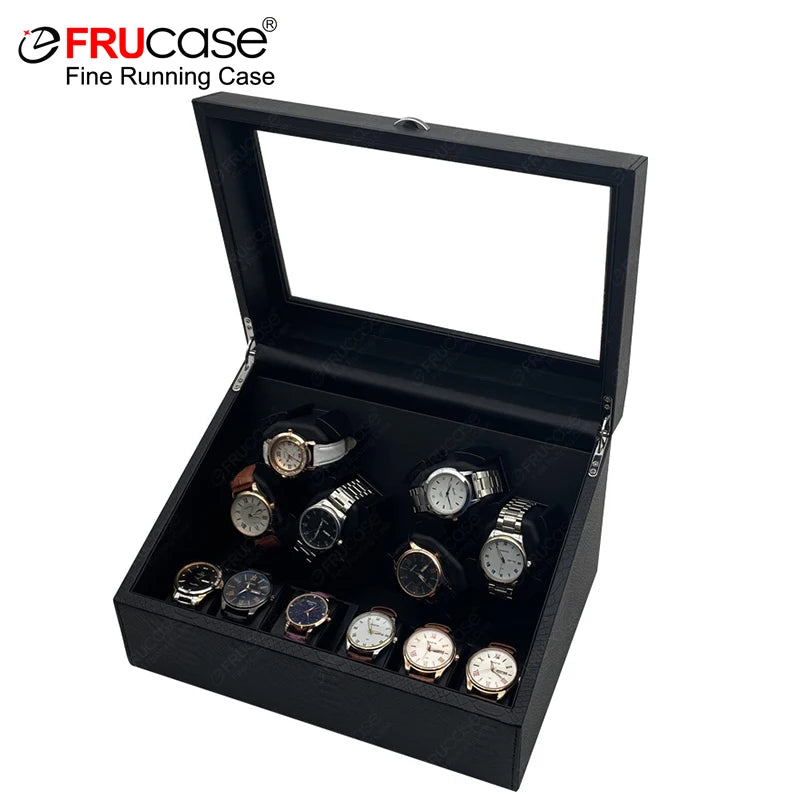 A Home Fit for a Collection — 6-Watch USB Winder, PU Leather Rotating Display