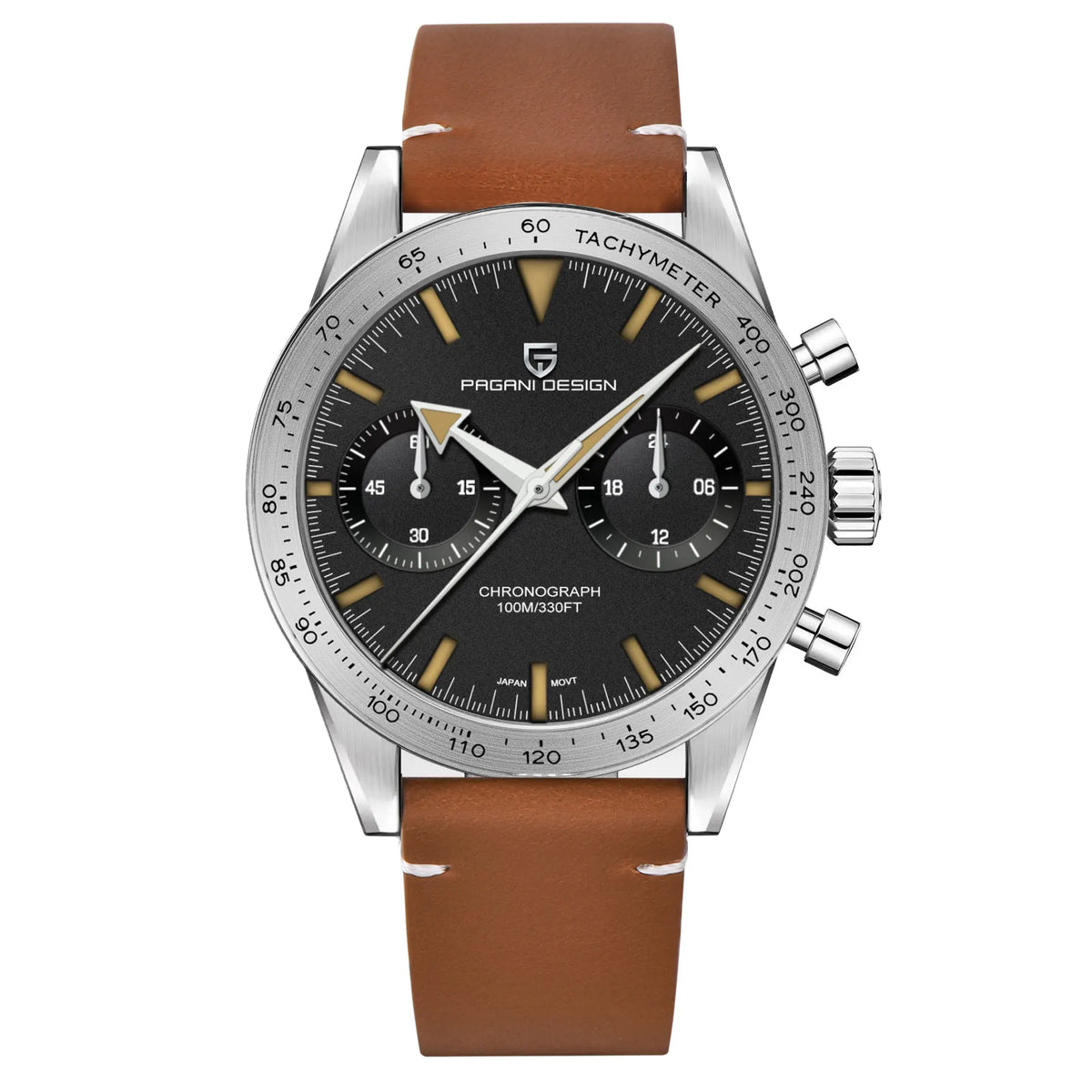 Retro Racing Charm — PAGANI DESIGN PD-1766 Speed Chronograph, Sapphire Crystal, 100M Water Resistant