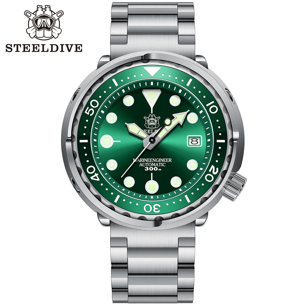 Steeldive SD1975 — Automatic "Tuna" Homage Diver, Genuine 300M Water Resistance, Ceramic Bezel [Multiple Colour & Strap Choices]