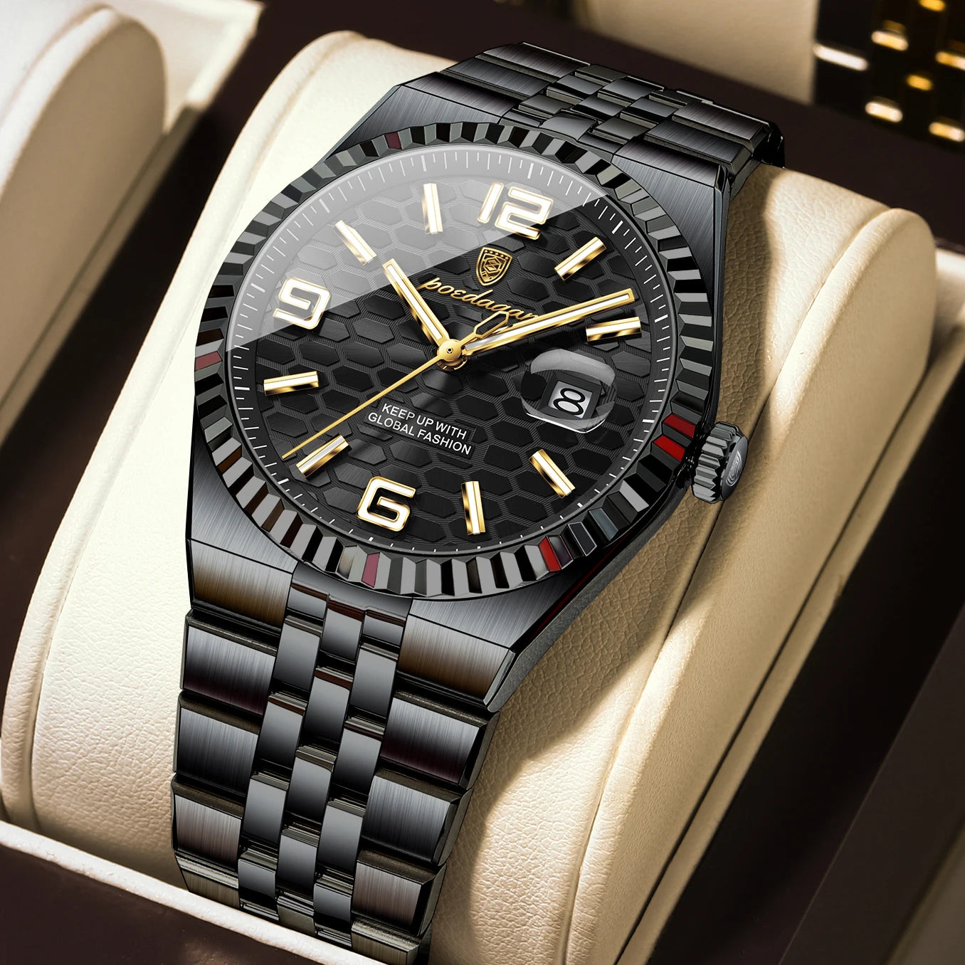 Stunning POEDAGAR Women's Watch — Crystal-Accented, Stainless Steel, Looks Far More Expensive Than Its Price [Multiple Dial & Colour Options]