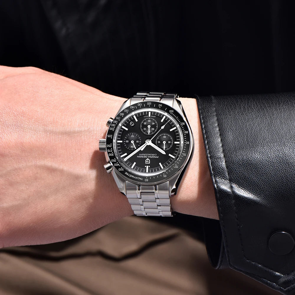 Retro Racing Charm — PAGANI DESIGN PD-1766 Speed Chronograph, Sapphire Crystal, 100M Water Resistant