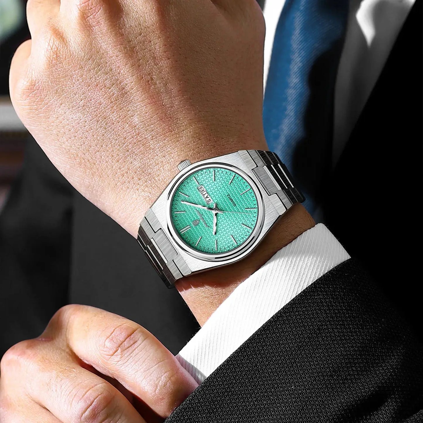 POEDAGAR Integrated Bracelet Watch — Cushion Case, Sport-Elegant Style [Multiple Colour & Dial Options]