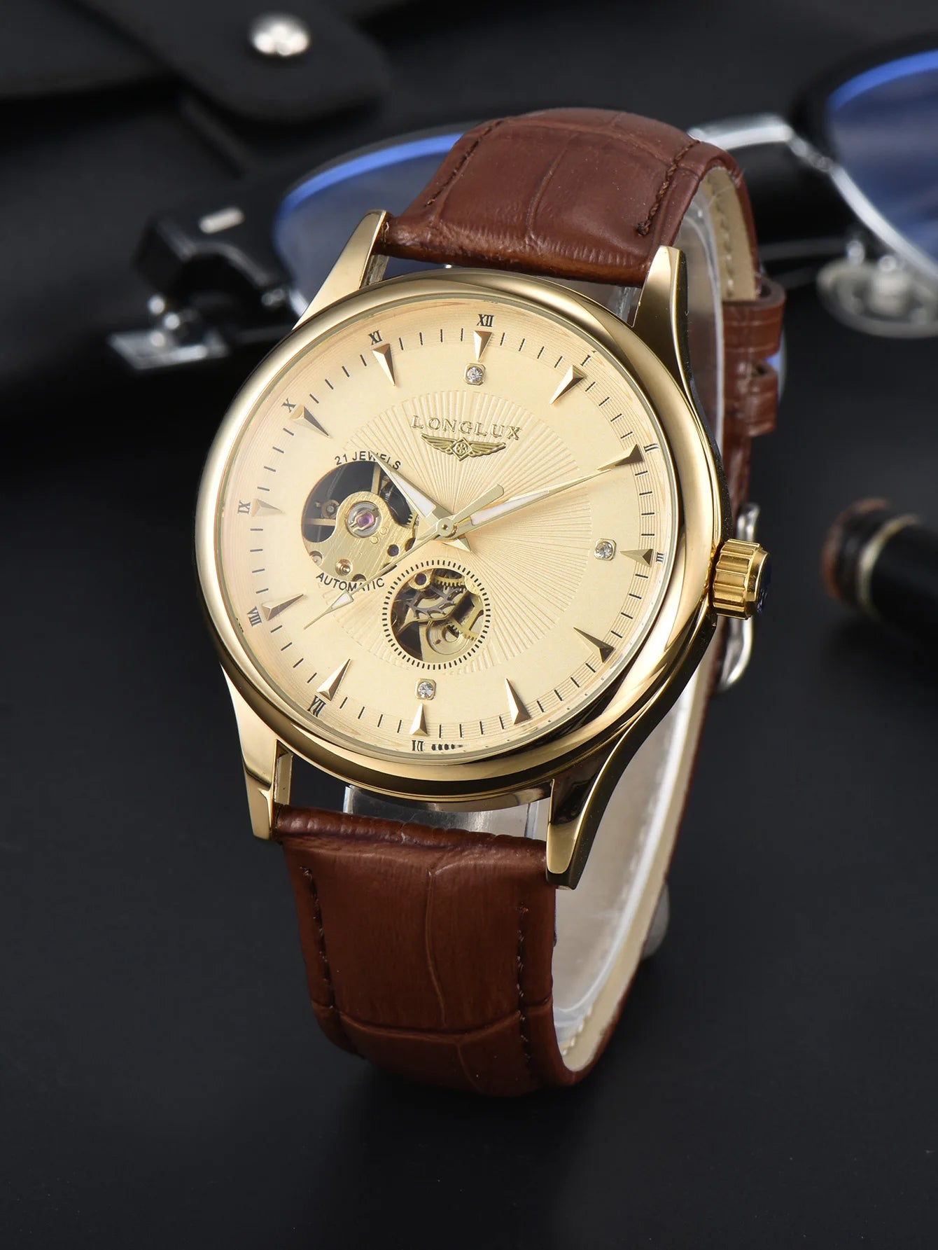 Classic Dress Watch — Automatic, Open Heart Dial, Exhibition Case Back, Roman Numerals [Colour Options]