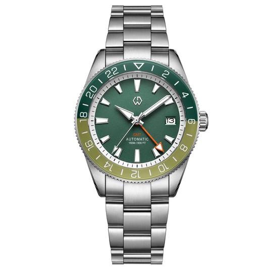 One Real GMT Watch — WISHDOIT 9007 Automatic, Sapphire Crystal Two Straps Included