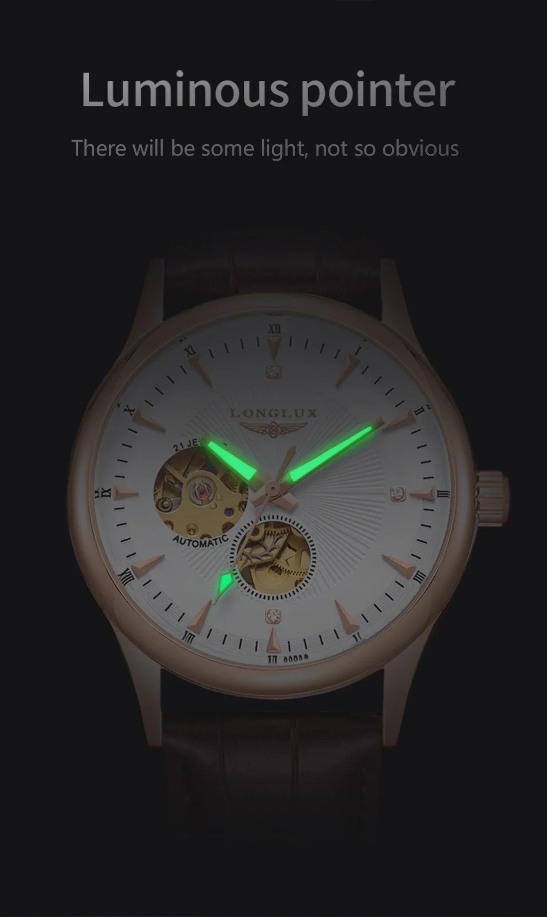 Classic Dress Watch — Automatic, Open Heart Dial, Exhibition Case Back, Roman Numerals [Colour Options]