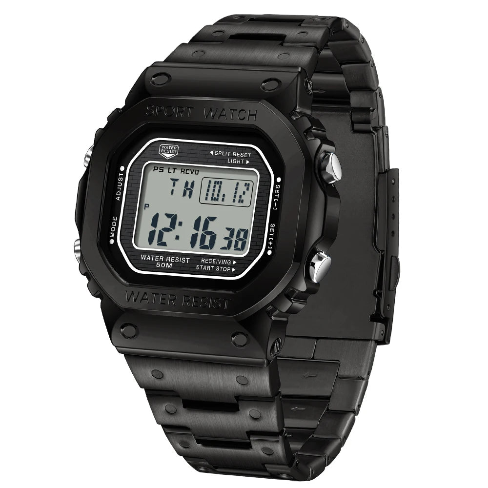 SANDA 2162 — Sports LED Digital Watch, Countdown, Alarm, Stopwatch, Night Light, 50M Water Resistant [Colour Options]