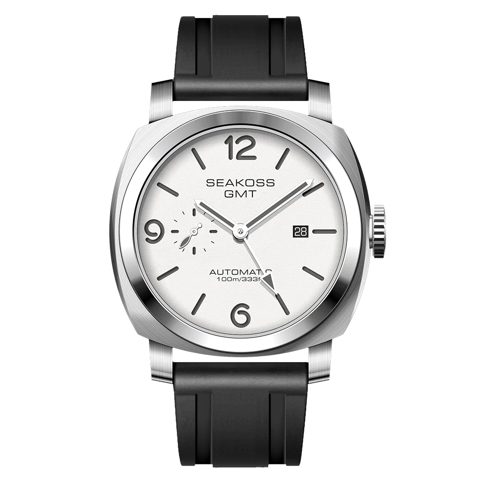 Stand Out SEAKOSS GMT Super Luminous Diving Automatic Mechanical Watch Men 10ATM 1963 Seagull ST2557 Movement Calendar Sapphire Wristwatch [Colour Choices)