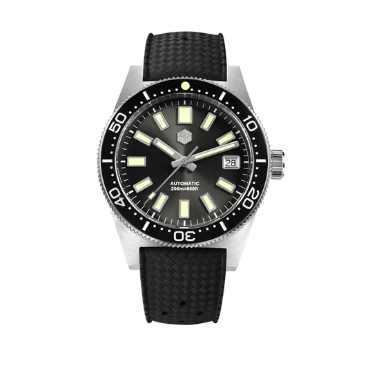 San Martin SN0007 — 62MAS-Style Automatic Diver, Sunburst Dial, 200M Water Resistant [Multiple Dial & Strap Options]
