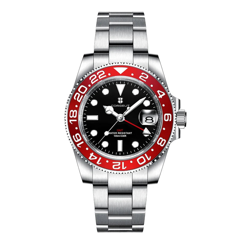 Corgeut GMT Quartz Diver Watch — Iconic Dive Watch Looks, Ceramic Bezel, Unbeatable Value [Multiple Strap & Colour Options]
