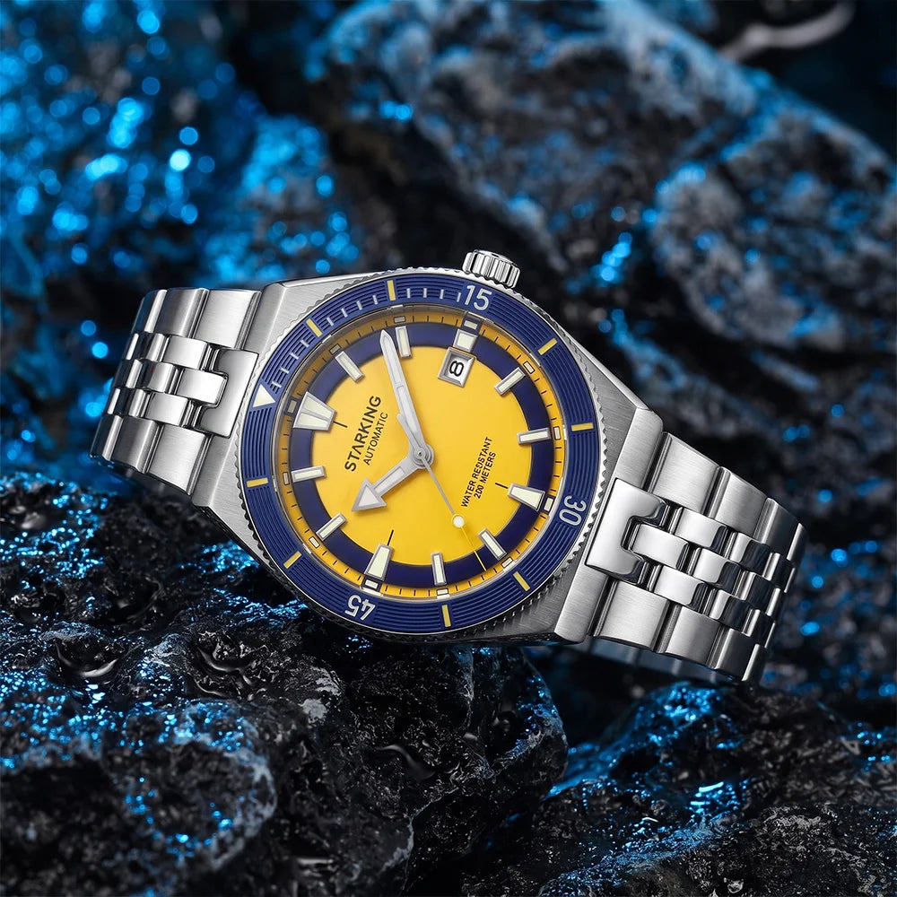 STARKING Dive Automatic Watch, Genuine Miyota 8215, Sapphire Crystal - 200m Water Resistant