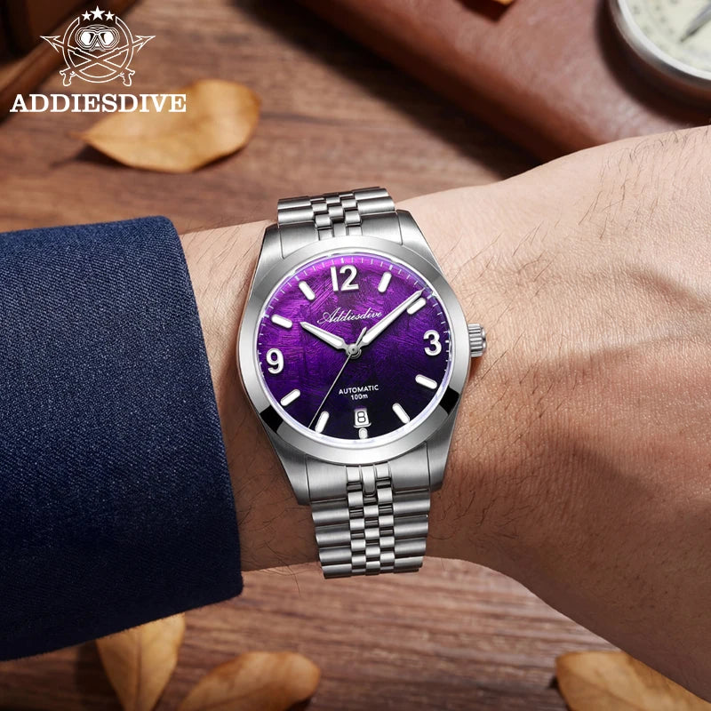 Addiesdive AD2547 — Automatic Watch, Mesmerising Gradient Deep Sea Dial, Sapphire, 100M Water Resistant [Colour Options]