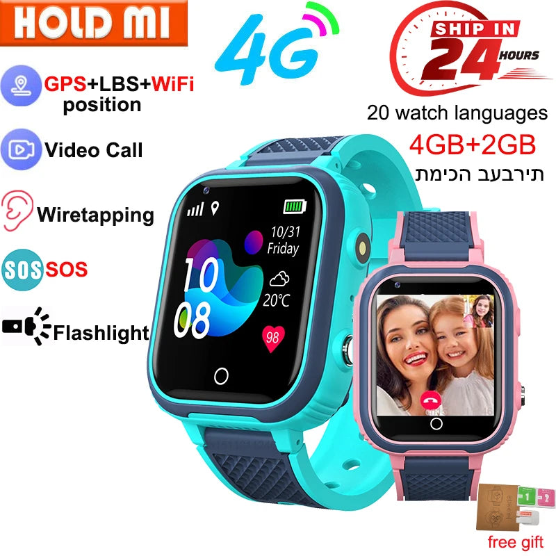 Peace of Mind on Their Wrist — 4G Kids Smart Watch, GPS Tracker, Video Calling & SOS