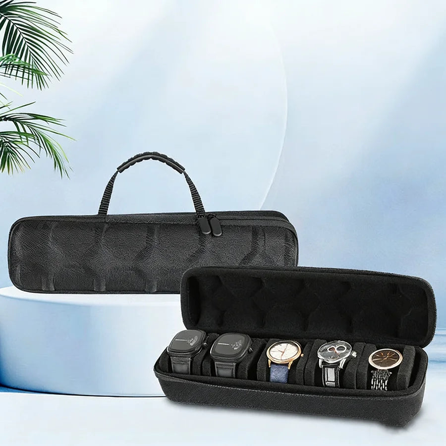 Take Your Watches With You — 5-Slot Travel / Portable  Case & Display