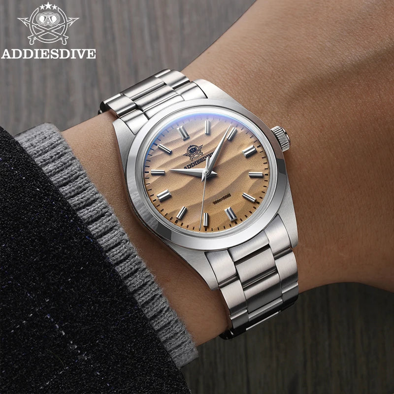 Sand Dial, Beautiful and Trending — ADDIESDIVE AD2030 Quartz Diver, 100M, [Colour and Dial Options]