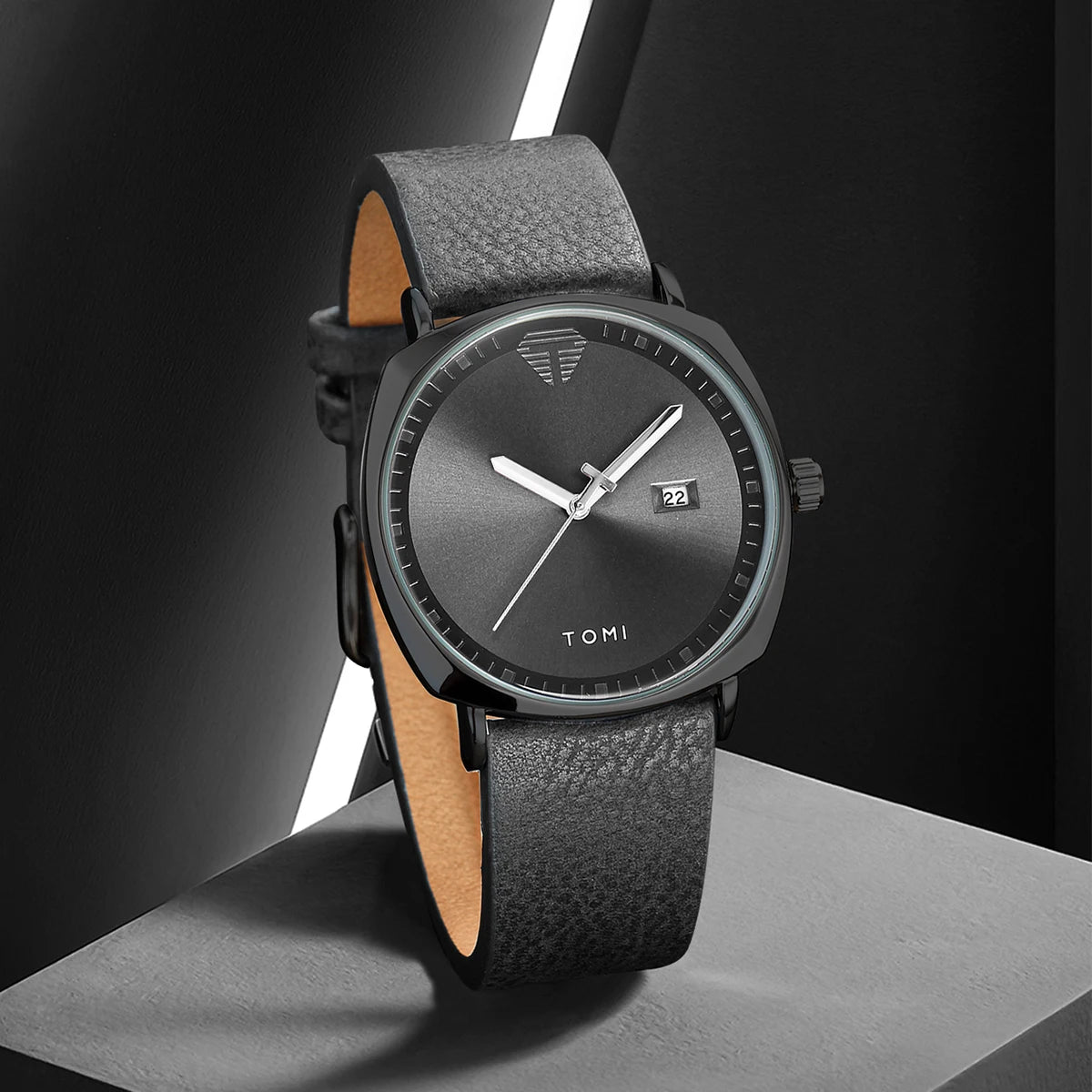 TOMI Classic Fashion Watch — Minimalist Numberless Dial, Genuine Leather [Multiple Strap & Colour Choices]