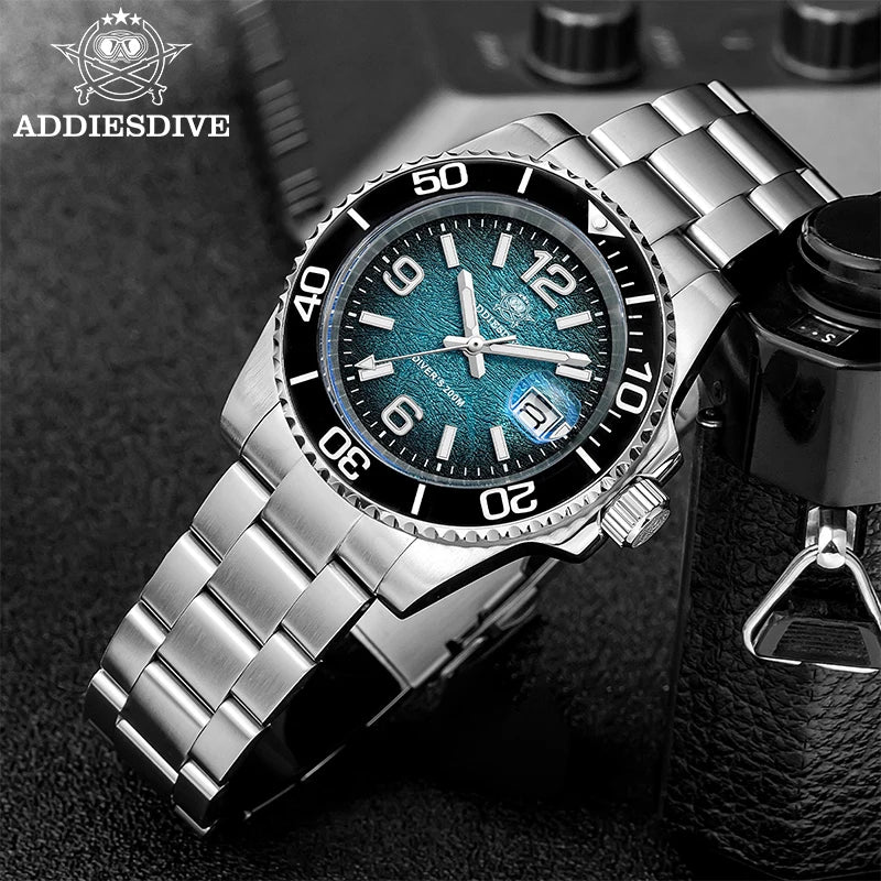 Ready for the Deep — ADDIESDIVE AD2513 41mm Dive Watch, BGW9 Super Luminous, 200M Water Resistant