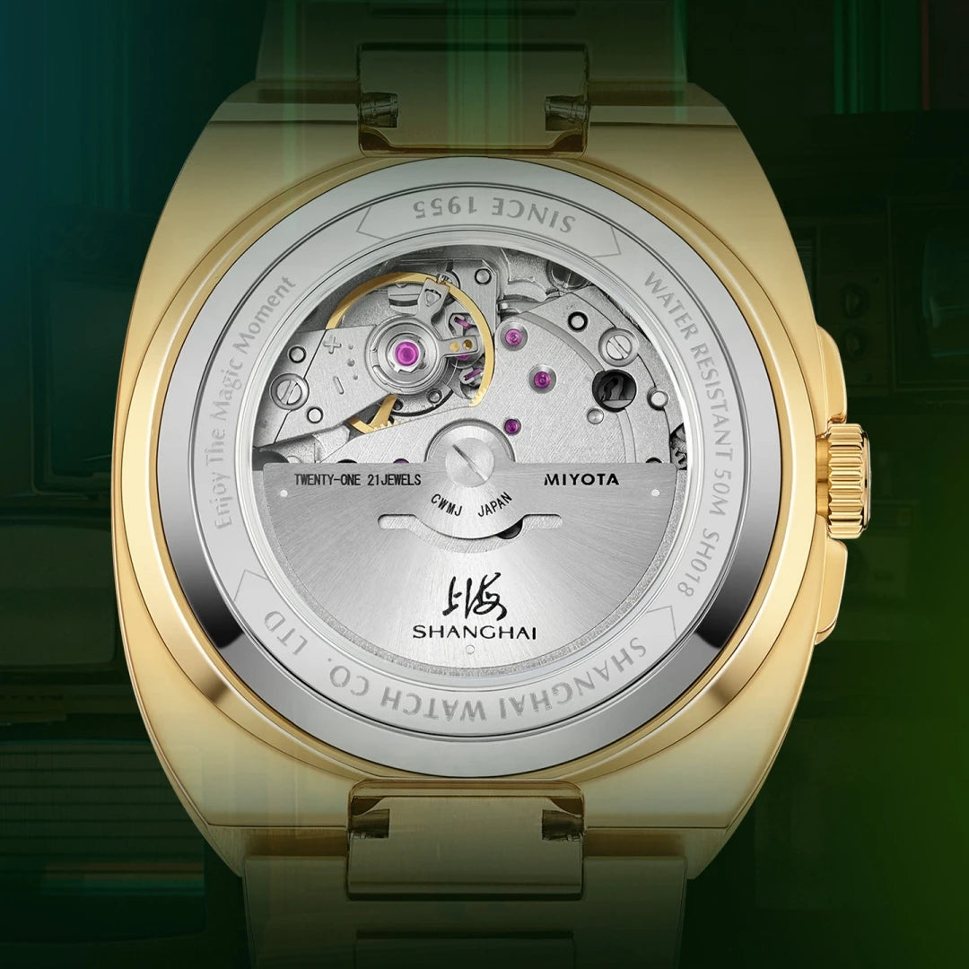 Shanghai SH018 — Vintage Square Case, One of the Best-Looking Automatics on the Market, Sapphire Crystal [Multiple Colour Options]