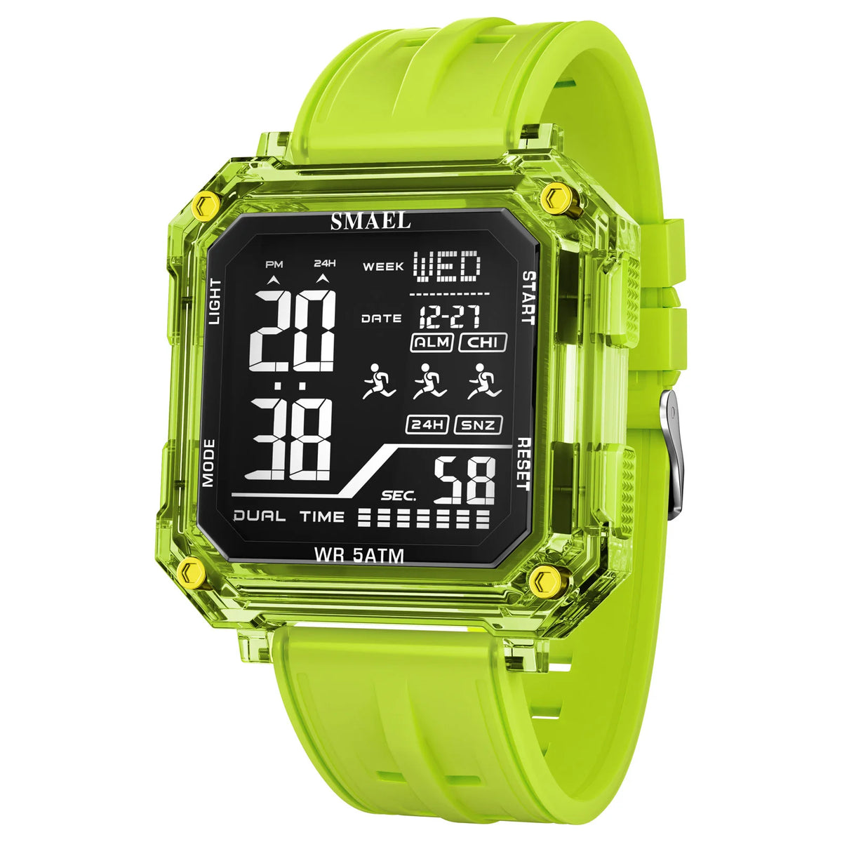 SMAEL Mens Inverse Display Quartz Digital Sport Watch — LED Display, 5 Bar Water Resistant A Looker for Such a great price [Colour Options]