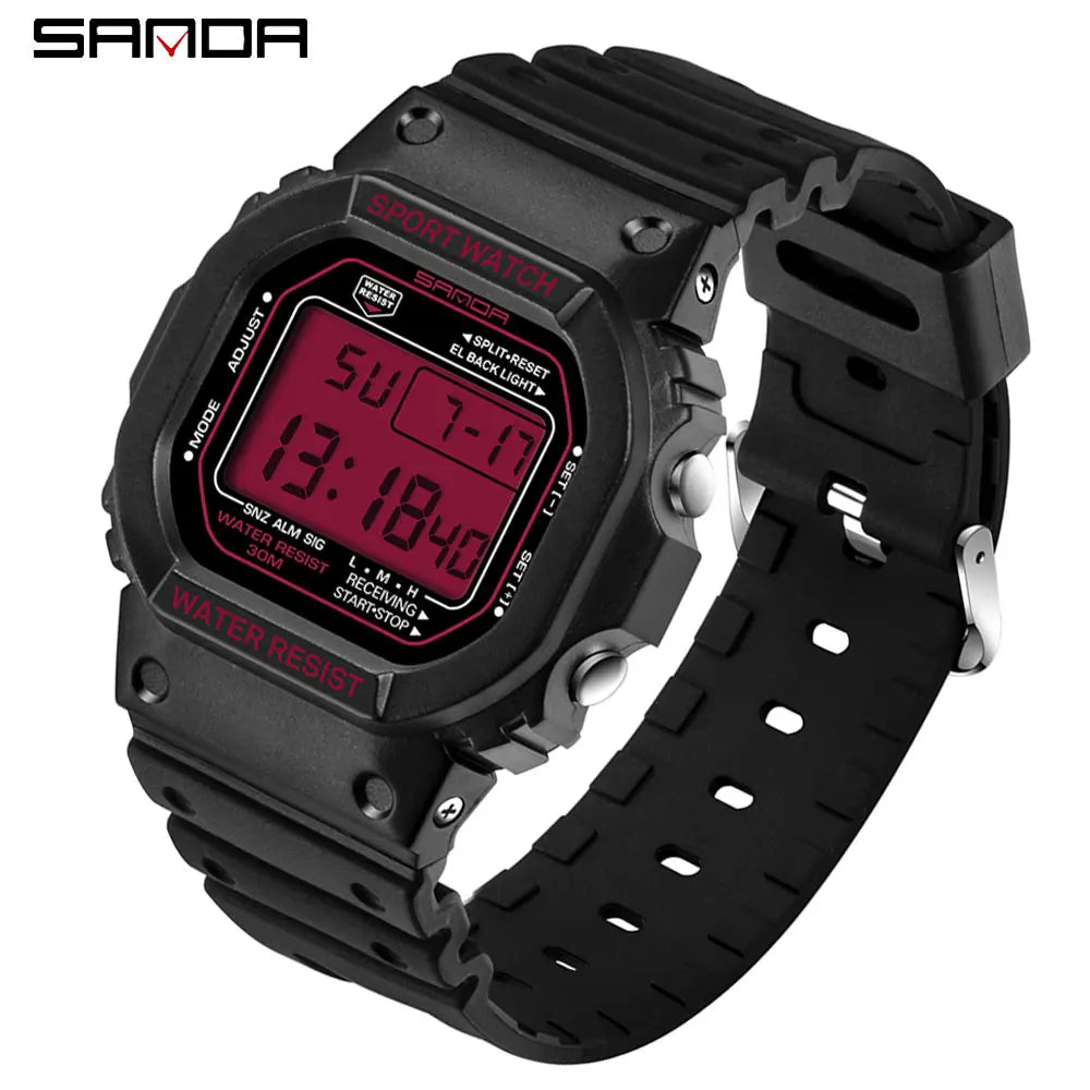 SANDA Classic Digital Sports Watch — Rugged, Shockproof, Built to Last