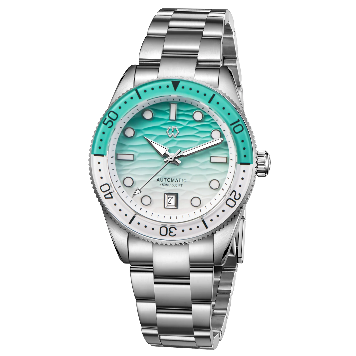 Striking Wishdoit 9012G — Automatic Diver Watch, Ripple Dial, Sapphire Crystal, 40mm Miyota