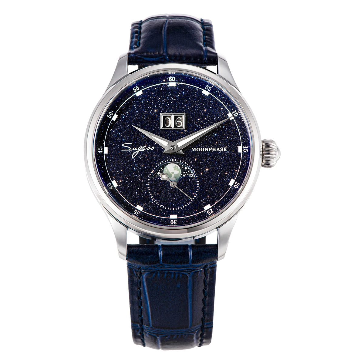 Your Average Moonphase Watch— Stunning Sugess Star Dial Automatic, Sapphire Crystal [Strap & Colour Options]
