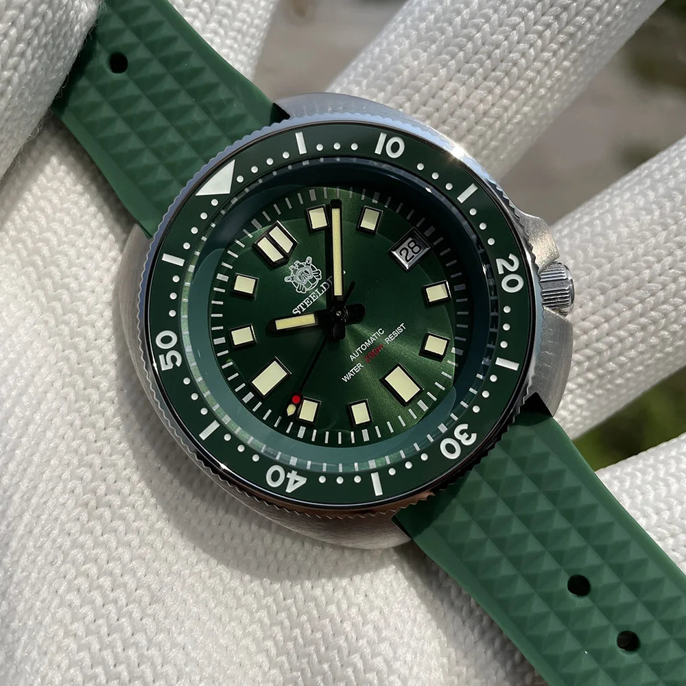 Steeldive SD1970 — Automatic Diver Watch, "6105 Turtle" Homage [Multiple Strap & Colour Options]