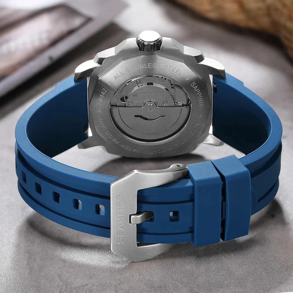 Genuine Seagull Automatic — SEAKOSS ST1612 Diver Watch, Sapphire, 100M [Colour Options]
