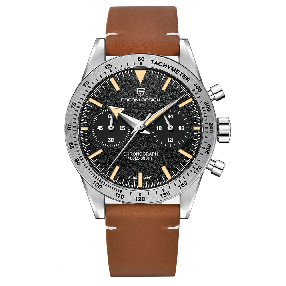 Retro Racing Charm — PAGANI DESIGN PD-1766 Speed Chronograph, Sapphire Crystal, 100M Water Resistant