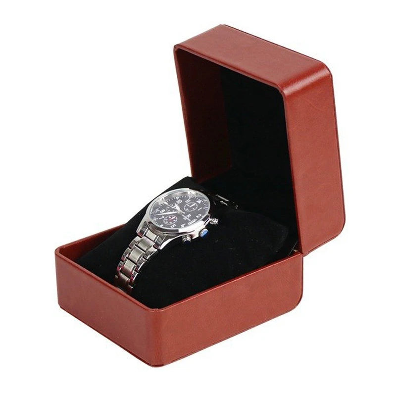 Single Watch Gift Box — PU Leather Display Case with Pillow Cushion Perfect for Gifting! [Colour Options]