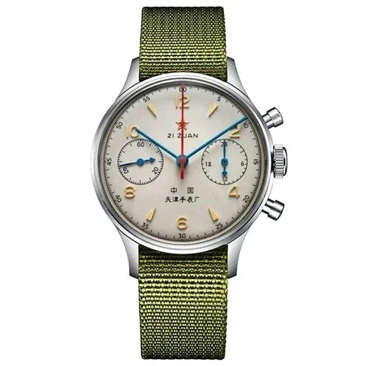 Bold 1963 Pilot Chronograph Watch — Quartz, Vintage Military Style [Colour / Strap Options]