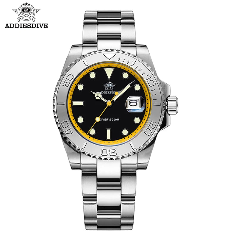 Stand Out — ADDIESDIVE AD2040 Dive Watch, BGW9 Super Luminous, Ceramic Bezel, 200M Water Resistant