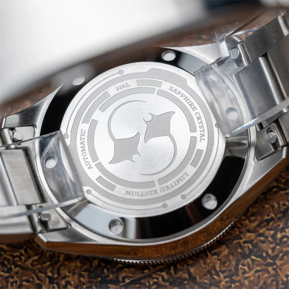 Proxima Mens Automatic Watch — Aventurine Dial, Full-Lume Sapphire Bezel — Quiet Luxury