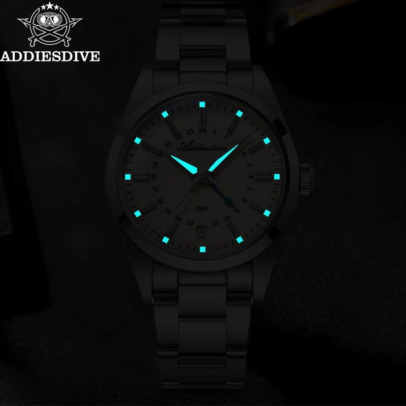 Real GMT, Real Depth, Smaller Fit — ADDIESDIVE AD2065 36mm GMT Quartz  Diver [Colour Options]