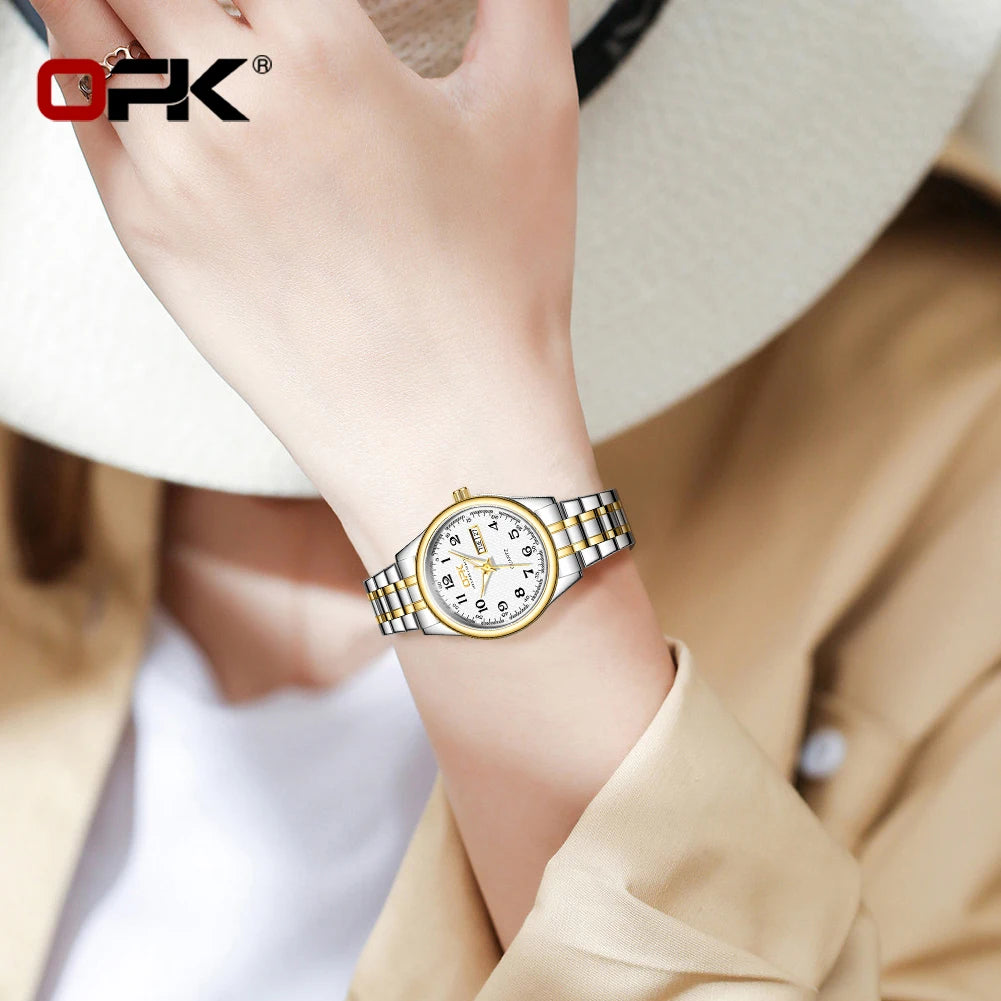 Stunning OPK 8110 — Timeless Women's Watch, Double Calendar, Perfect Everyday Gift