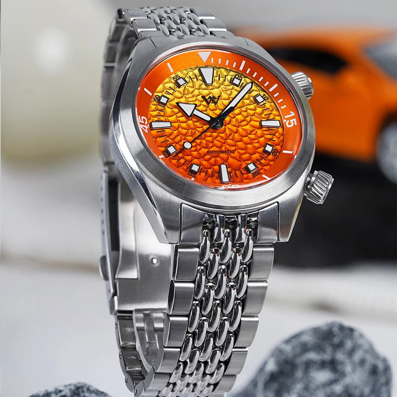 Absolutely Stunning Welly Merck WM239 — Show-Stopping Honeycomb Gradient Dial, Genuine Miyota Automatic, 200M Water Resistant [Colour Options]