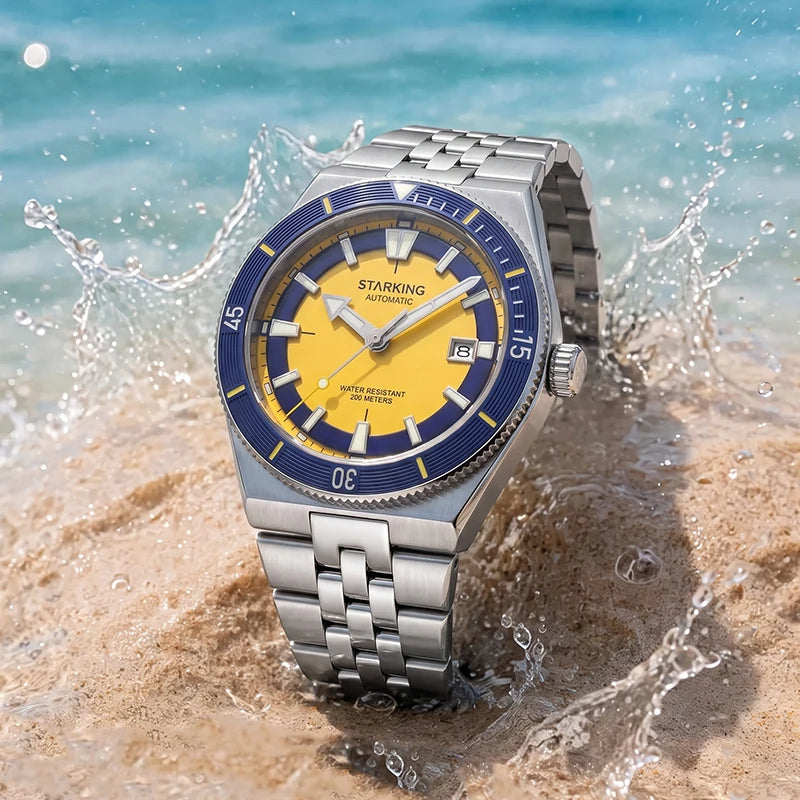 STARKING Dive Automatic Watch, Genuine Miyota 8215, Sapphire Crystal - 200m Water Resistant