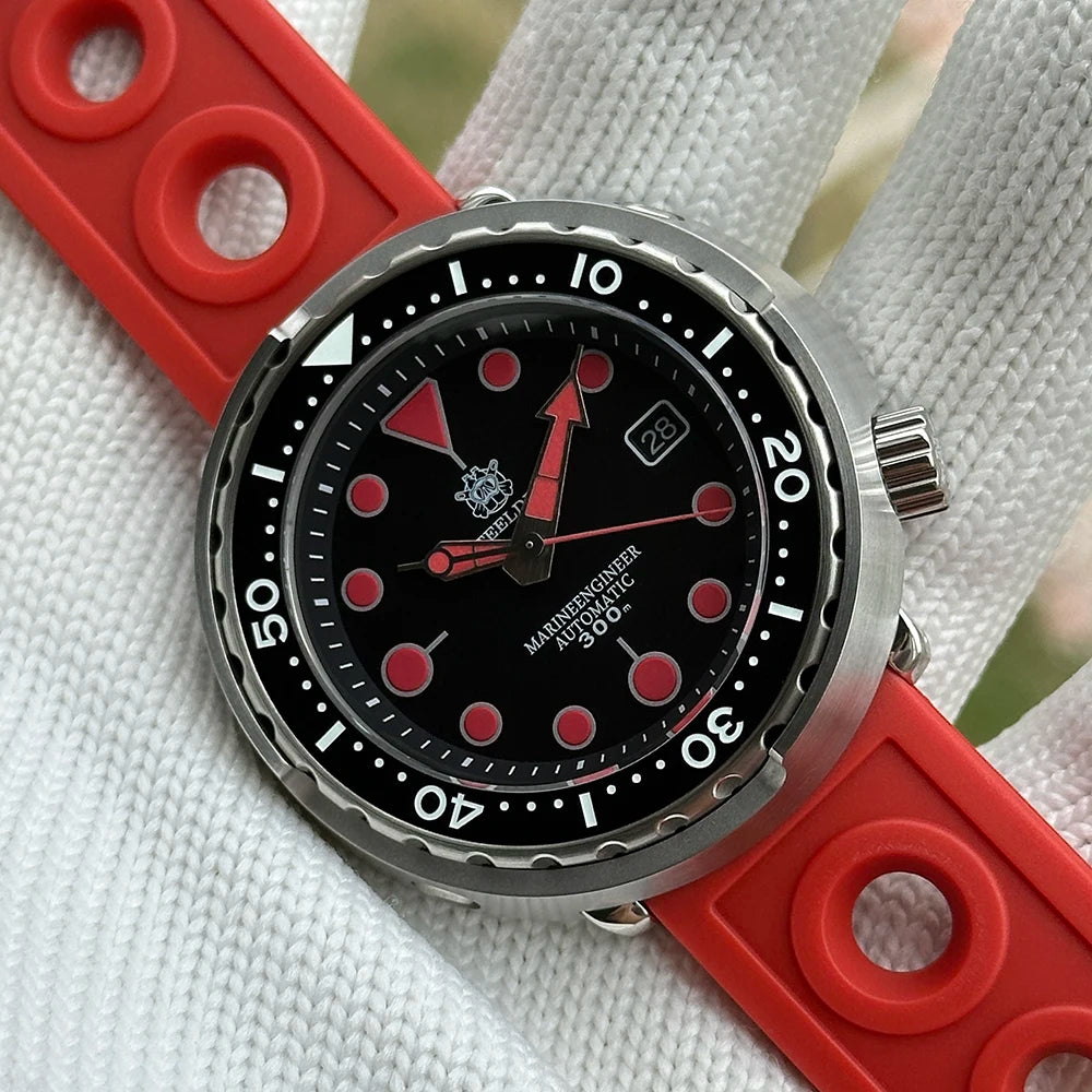 Bold Colour Statement — STEELDIVE SD1975T Upgraded Dial Automatic Shrouded Diver, Ceramic Bezel, 300M Water Resistant [Colour Options & Strap]